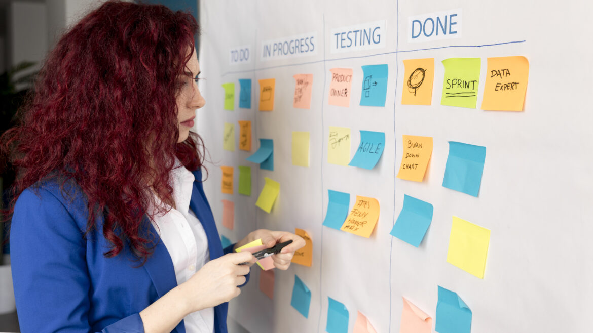 adult-woman-planning-scrum-method Agile-Scrum- A Powerful Partnership.